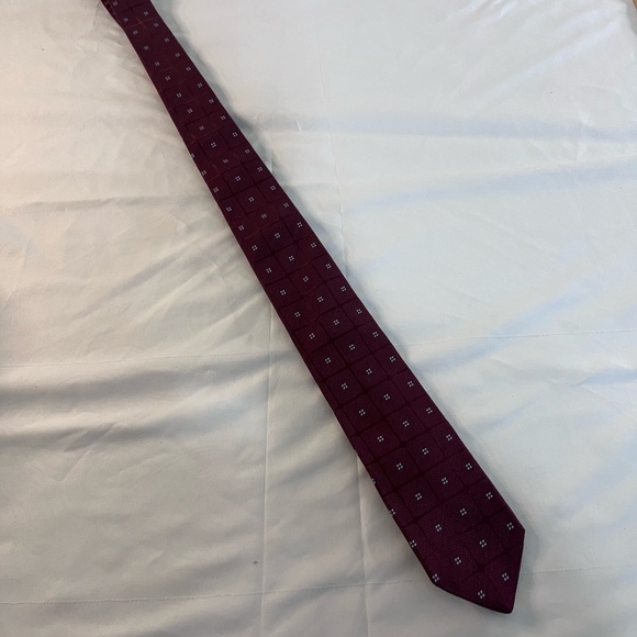3 for $20 Royal Classic Burgundy Checkered Tie - Picture 3 of 8